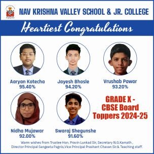Nav Krishna Valley School and Suraj Foundation  Proudly celebrate a 100% CBSE Class 10th result!