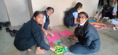 Rangoli competition in NKVS state school