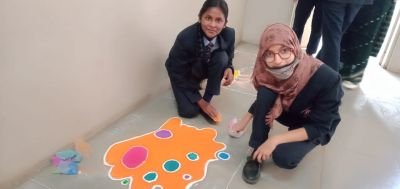 Rangoli competition in NKVS CBSE school