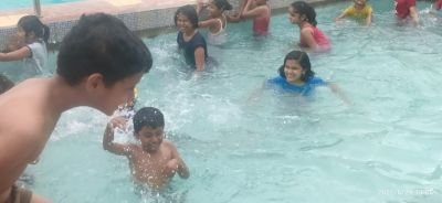 Students enjoying swimming 