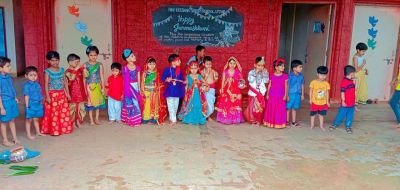 NKVS uttur school students celebrated Dhahi handi 
