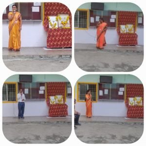 Gandhi Jayanti celebrated Nav Krishna valley school Marathi Medium
