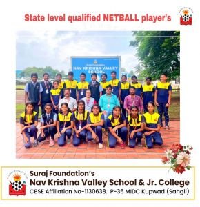 Nav Krishna Valley School students have participated  District Level Net ball Tournaments 21 Players (14 boys and 7 girls) are qualified for the  State Level Net Ball Tournaments✨ going to be held at Kolhapur