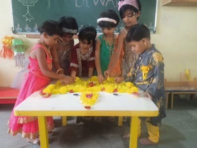 Diya making from small kids  NKVS abhyaas