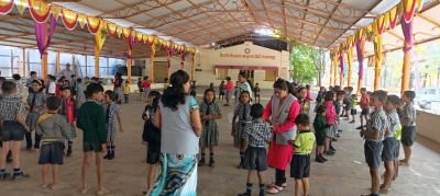 Makar Sankranti celebration in Nav krishana valley school 