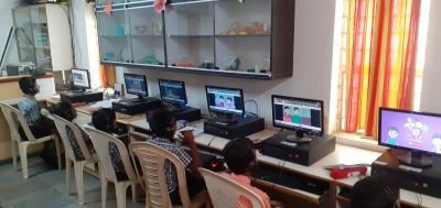 3rd std students Language lab lectures conducted by Sushma c Patil mam and Atul sir