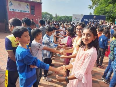 Nav Krishna valley school CBSE celebration Raksha badhan 