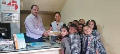 Nav Krishna Valley School Mahisal  students making Ladu Activity