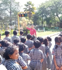  VISIT TO *Krishna Traffic Park Vishrambag Sangli... This activity was arranged to raise the awareness about the traffic Rules and signals among the student.