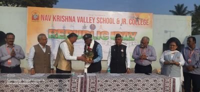 Nav Krishna valley school celebrated  75th Republic Day