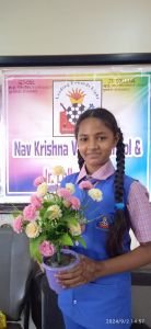 Yasvi Bhagvat. A student of NKVS. Uttur has been selected for district level in Rhythmic Yoga. Hearty Congratulations