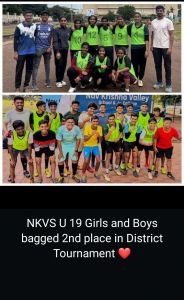NKVS U19 Girls and Boys Bagged 2nd place in District Tournament