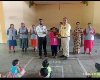 Felicitation Of Gold Medal Winner's in Abacus Exam. Sarvesh R Patil and Bhumi S Patil of NKVS EM Vijaynagar Mhaisal were felicited by Sunil Chougule Sir.