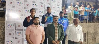 School National Swimming Competition at Rajkot 

Rishi Bhagat got silver ???? in 400 free style event boys under 17 Boys 

Congratulations Rishi ????????