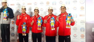 National Games 2025 uttarakhand 

Rishi Bhagat got bronze medal ???? in 4 * 200 m free style relay. Maharashtra team secured 3rd place in relay