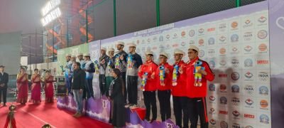 National Games 2025 uttarakhand 

Rishi Bhagat got bronze medal ???? in 4 * 200 m free style relay. Maharashtra team secured 3rd place in relay