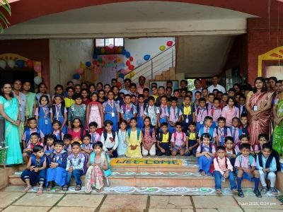 Nav Krishna Valley school Uttur 1st day of school
