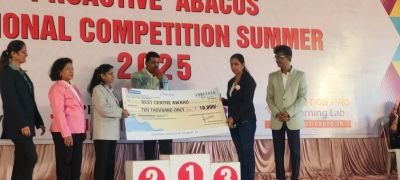 नवकृष्णा व्हॅली अभ्यास स्कूल करणालच्या co-ordinator यांना Proactive Abacus Kolhapur यांचा National Competition Summer 2025 मध्ये *BEST CENTER AWARD*मिळाला त्याबद्दल त्यांचे हार्दिक अभिनंदन ????????????????