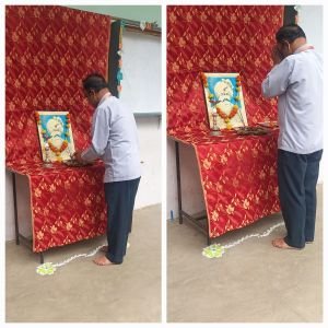 सुरज फौंडेशन संचलित नव कृष्णा व्हॅली स्कूल( मराठी माध्यम) मध्ये आज गुरुवार दिनांक 26 /6 /2025 रोजी लोकनेते राजश्री शाहू महाराज यांची 151 वी जयंती उत्साहात साजरी करण्यात आली.