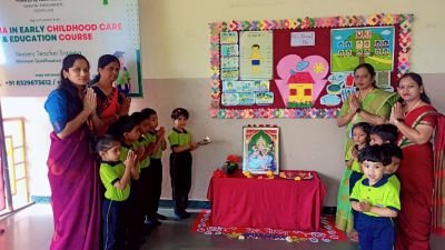 Nav Krishna Valley Abhyaas celebrated Guru Purnima. in school.
