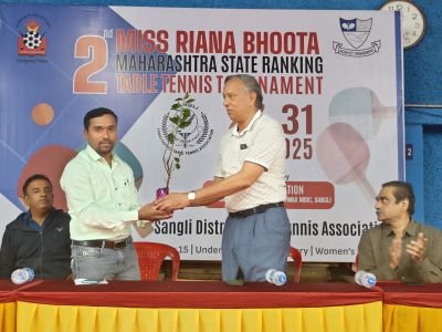 2nd Miss Riana Bhoota Maharashtra State Ranking Table Tennis Tournament 27 to 31 July 2025 opening ceremony program at Krishna Valley Complex