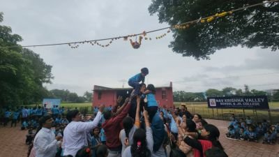 Nav Krishna valley school celebrated the Dahi Handi