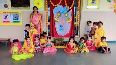 Janmashtami celebration in Nav Krishna Valley Abhyaas 
