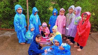 Rainy Day Celebration in Nav Krishna Valley Abhyaas