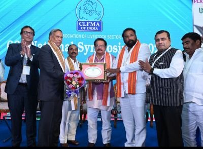 I have been honoured by CLAFMA ,a national feed and livestock association of India as LIFE TIME ACHIEVEMENT AWARD 
By the hands of honourable minister for Animal husbandry,dairy and fishery GOI , Shri  Baghela , for  the services and work towards development of livestock industry for last 47 years .I am very much thankful to all my industry friends ,colleagues ,well wishers and my family for their supports and best wishes 
