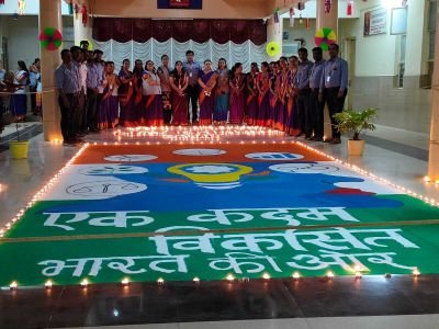 Nav Krishna Valley School Celebrated the Tripurari Purnima in school with thousands of Diyas 