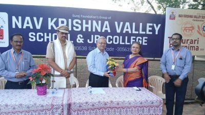 Nav Krishna Valley School Celebrated the Tripurari Purnima in school with thousands of Diyas 