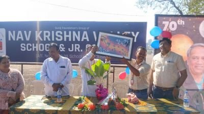 Nav Krishna Valley school english medium celebrated the  pravin sir birthday