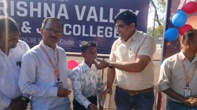 Nav Krishna Valley school english medium celebrated the  pravin sir birthday