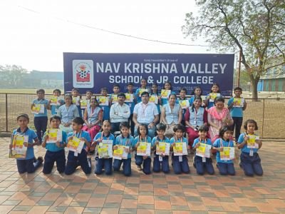 Every year, Nav Krishna Valley School proudly conducts SOF Examinations to encourage academic excellence among students.

   This year, students from Classes I to X participated in the International English Olympiad (IEO) and delivered an outstanding performance, winning Gold, Silver, and Bronze Medals. Their achievement reflects their dedication, hard work, and strong academic foundation.

   To celebrate this success, a felicitation ceremony was held today, where the achievers were honoured with ????Awards and Cash Prizes.????
 
   The students were felicitated by Vice Principal  Prashant Chavan Sir along with the respected teachers.

   The school congratulated all the achievers and appreciated the constant guidance of teachers and the support of parents. 
   ✨May this success inspire students to aim higher and continue their journey towards excellence. ????????