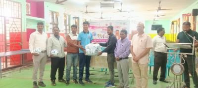 FIFA Football Distribution ceremony at JNV Palus Our school got 10 football.