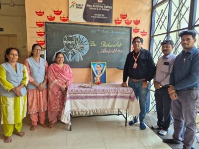 Birth anniversary of Dr Babasaheb Ambedkar????

    On 14th April 2026, the birth anniversary of Dr. B. R. Ambedkar was celebrated with great respect and enthusiasm at Nav Krishna Valley School (English Medium).????
   The program began with the ceremonial photo worship (Pujan) of Dr. Babasaheb Ambedkar, which was performed by the Vice Principal in the presence of all the teachers. The atmosphere was filled with dignity and reverence as everyone paid tribute to the great leader.
Dr. B. R. Ambedkar, popularly known as the architect of the Indian Constitution, was a great social reformer, economist, and visionary leader. He dedicated his life to the upliftment of the oppressed and worked tirelessly for equality, justice, and education. His contribution to building a democratic India is invaluable.

    On this occasion, his inspiring thoughts were remembered and shared among the teachers. One of his famous quotes, “Education is the most powerful weapon which you can use to change the world,” motivated everyone to value knowledge and strive for progress.

   The celebration concluded with a message to follow the ideals of Dr. Ambedkar in daily life by promoting equality, unity, and respect for all.