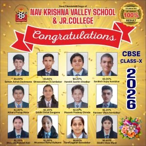 Heartiest Congratulations✨✨????????CBSE X @ 2025-26

 CBSE Subject Toppers

1) English -98
Rudrapratap  Singh 

2) Hindi -93 
Shreevardhan Tambekar 

3) Maths - 91 
Atharv Mote

4)	 Science -93 
Soham Deshmane

5) Social science -95 
Ranveer Nimbalkar 

6) IT- 98 
Soham Deshmane 

7) Marathi -100 
Shreevardhan Tambekar 
Mayank Shinde 
Mrunmayi Kulkarni 

 Congratulations to all????????