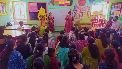 Today Parents Orientation Program was organised by Abhyaas Kupwad.
Total _ 51 parents were present for POP, uniform & books kit were distributed who had paid full fees in one time & few parents purchased uniforms who had paid only 1st installment, Kreedo Trainer Ms.Ashwini Patil gave all details regarding Kreedo system & academics