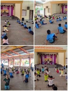 नव कृष्णा व्हॅली स्कूल विजयनगर  शाळेत 21 जून हा आंतरराष्ट्रीय योग दिवस उत्साहात संपन्न झाला. 
 योगा व प्राणायाम याविषयी शाळेचे मुख्याध्यापक सुनिल चौगुले यांनी माहिती सांगून योग प्रात्यक्षिक, योगासनाचे प्रकार, प्राणायाम, सूर्यनमस्कार  घेतले.