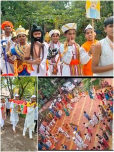 नव कृष्णा व्हॅली  स्कूल मराठी माध्यम मध्ये आज शुक्रवार दिनांक 24 जुलै 2026 रोजी आषाढी एकादशी निम्मित पालखी सोहळा आनंदात ,उत्साहात पार पडला 