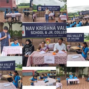 ???? Debate Competition 2026 – Celebrating Young Minds 

Nav Krishna Valley School successfully conducted the Inter-School Debate Competition 2026 , providing students of Classes V to X a platform to express ideas, think critically, and speak with confidence.

The competition featured Qualifier, Case-Based Debate, and Grand Final rounds, where students showcased logical arguments, rebuttal skills, teamwork, and impressive public speaking.

The event was judged by Mrs. Sunita Patil Ma’am (State Board Mistress) and Mr. Kiran Lote Sir. The entire activity was thoughtfully conducted by the English Department during Assembly time.

???? Vice Principal Mr. Prashant Chavan Sir shared his valuable inputs on each topics. The Debate Champions were  felicitated  with trophies and certificates.

The competition concluded with a celebration of confidence, creativity, critical thinking, and respectful disagreement.

 Think Smart • Speak Clearly • Argue Logically • Debate Respectfully 
✨ A Grand Celebration of Young Voices and Powerful Ideas..