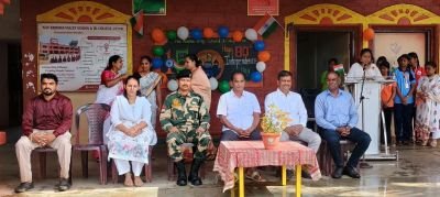 Nav Krishna valley school Uttur celebrated 80 th Indepandance day