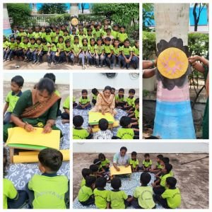 सुरज फौंडेशन संचलित नव कृष्णा व्हॅली अभ्यास मराठी माध्यम मध्ये राखी बनवण्याचा उपक्रम उत्साहात संपन्न झाला